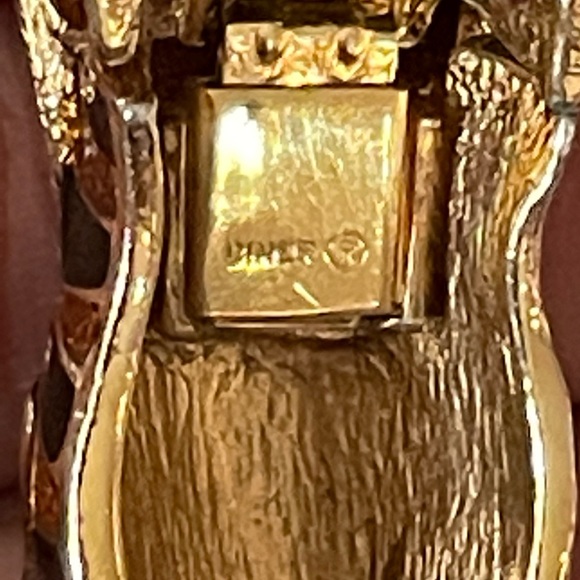 Vintage Signed CINER Enameled Zebra Torsade eight Strand Glass Bead Necklace - Picture 9 of 9